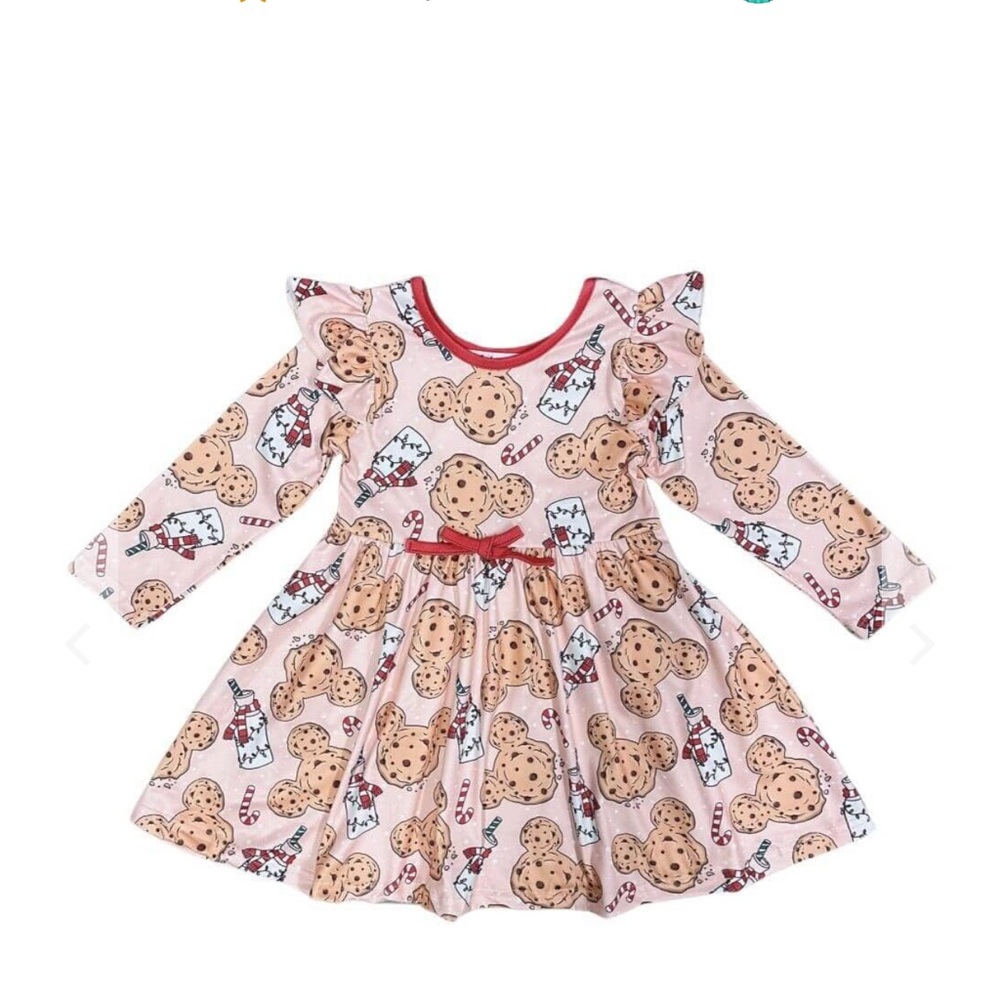 Adorable Cookie Print Kids Dress